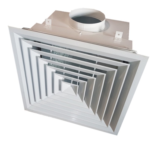 Корпус для HEPA фильтров потолочный с четырехсторонним диффузором (боковое подключение)